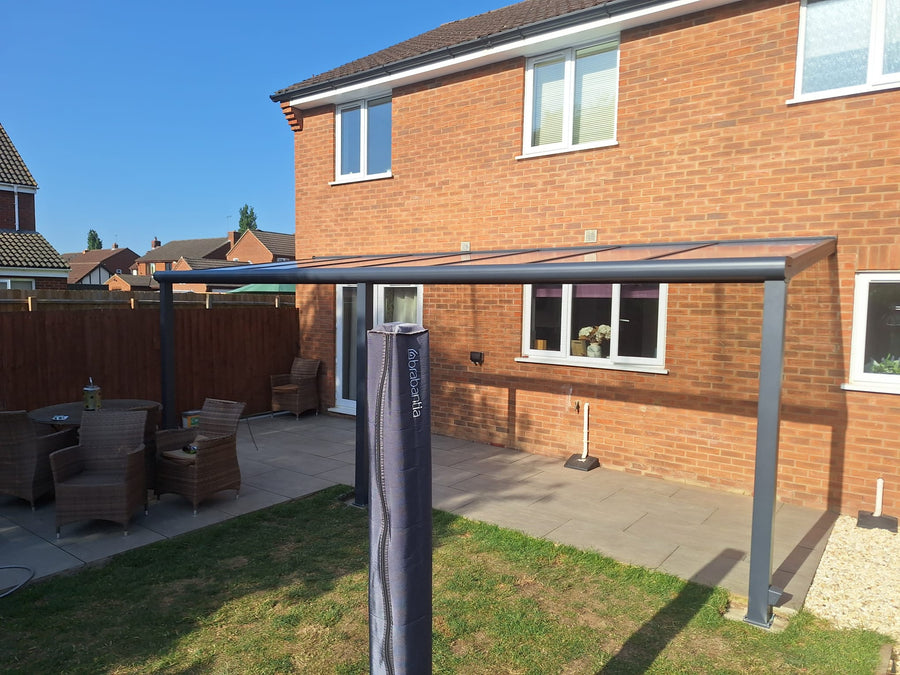 Aluminium veranda, finished