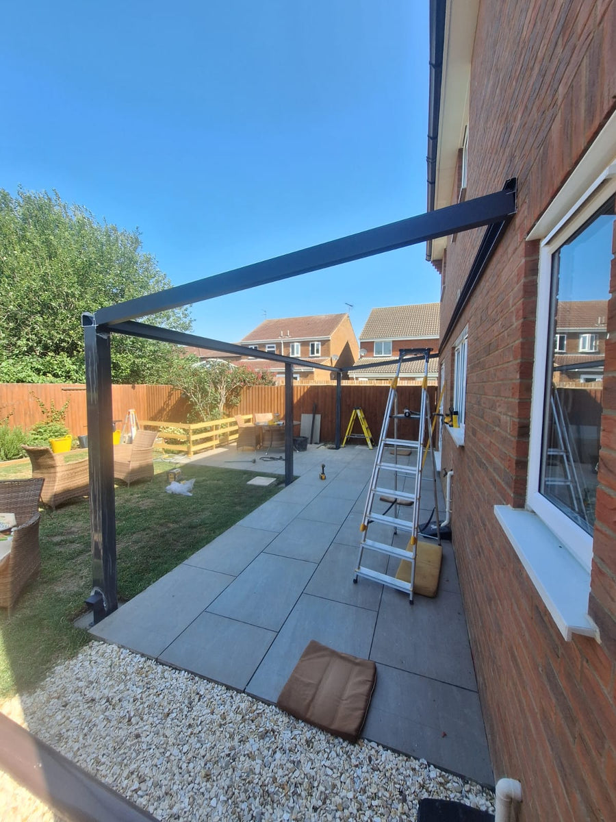 Veranda installation in progress