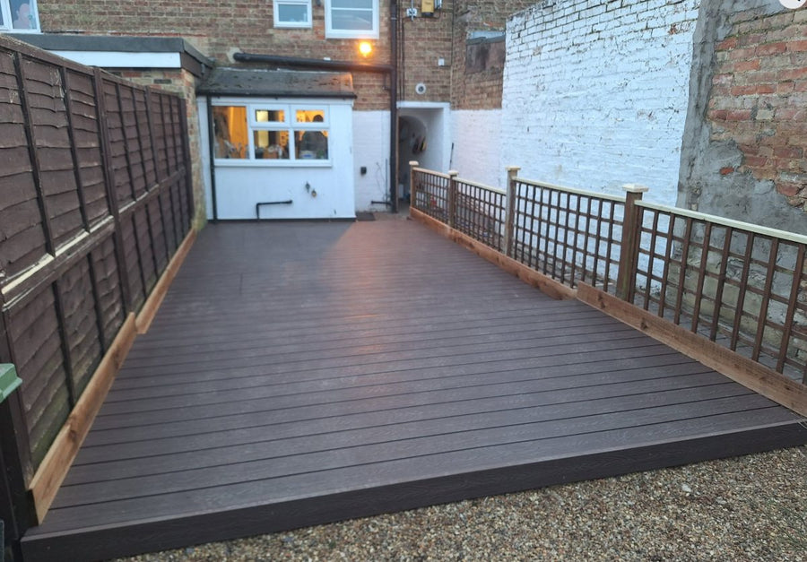 Composite decking courtyard